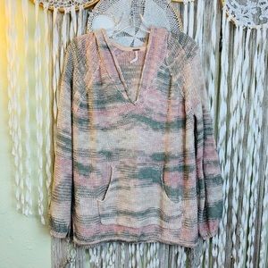Free People Knit Hoodie with Kangaroo Pouch XS